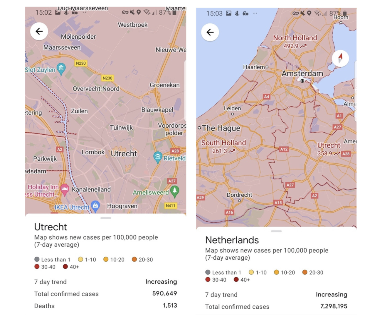 Google Maps’ COVID-19 layer as an interface for pandemic life
